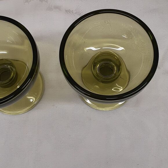 Imperial Glass-Ohio Hoffman House Green Champagne Sherbert Glass 237340 - Picture 3 of 7